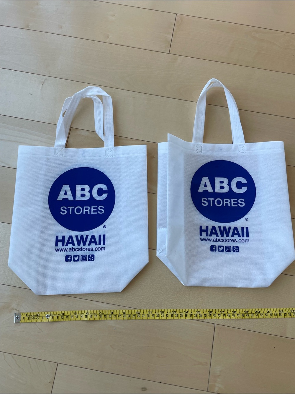 Set of 2, ABC Stores Hawaii tote bags, travel